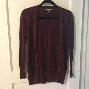 Burgundy cardigan
